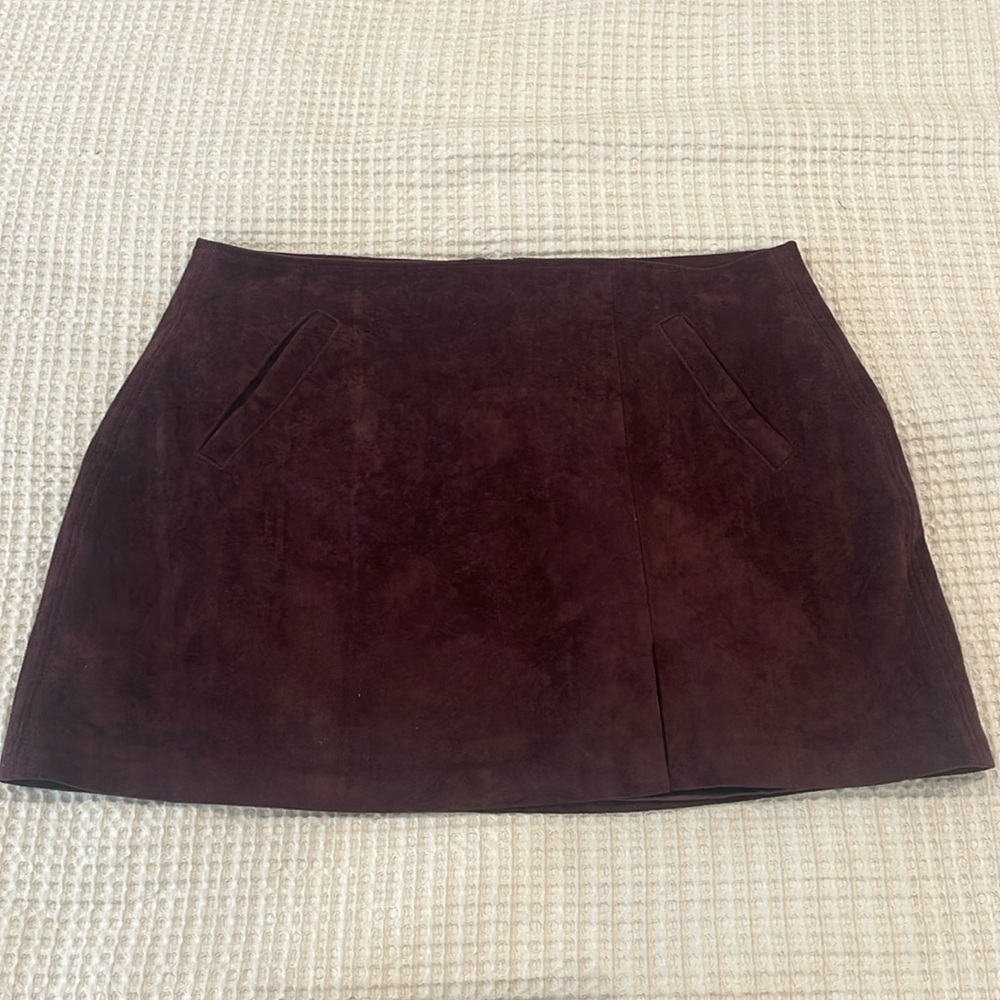 Velvet Wine Red Skirt